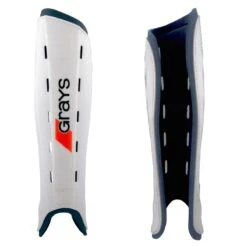 Grays G600 Hockey Shinguards (White-Blue)