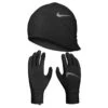 Nike Essential Womens Hat And Glove Set (Black/Silver)