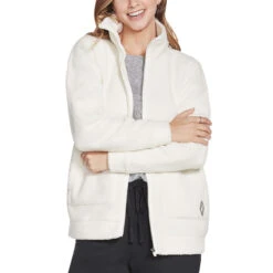 Skechers Go Lounge Downtime Womens Jacket (Off White)