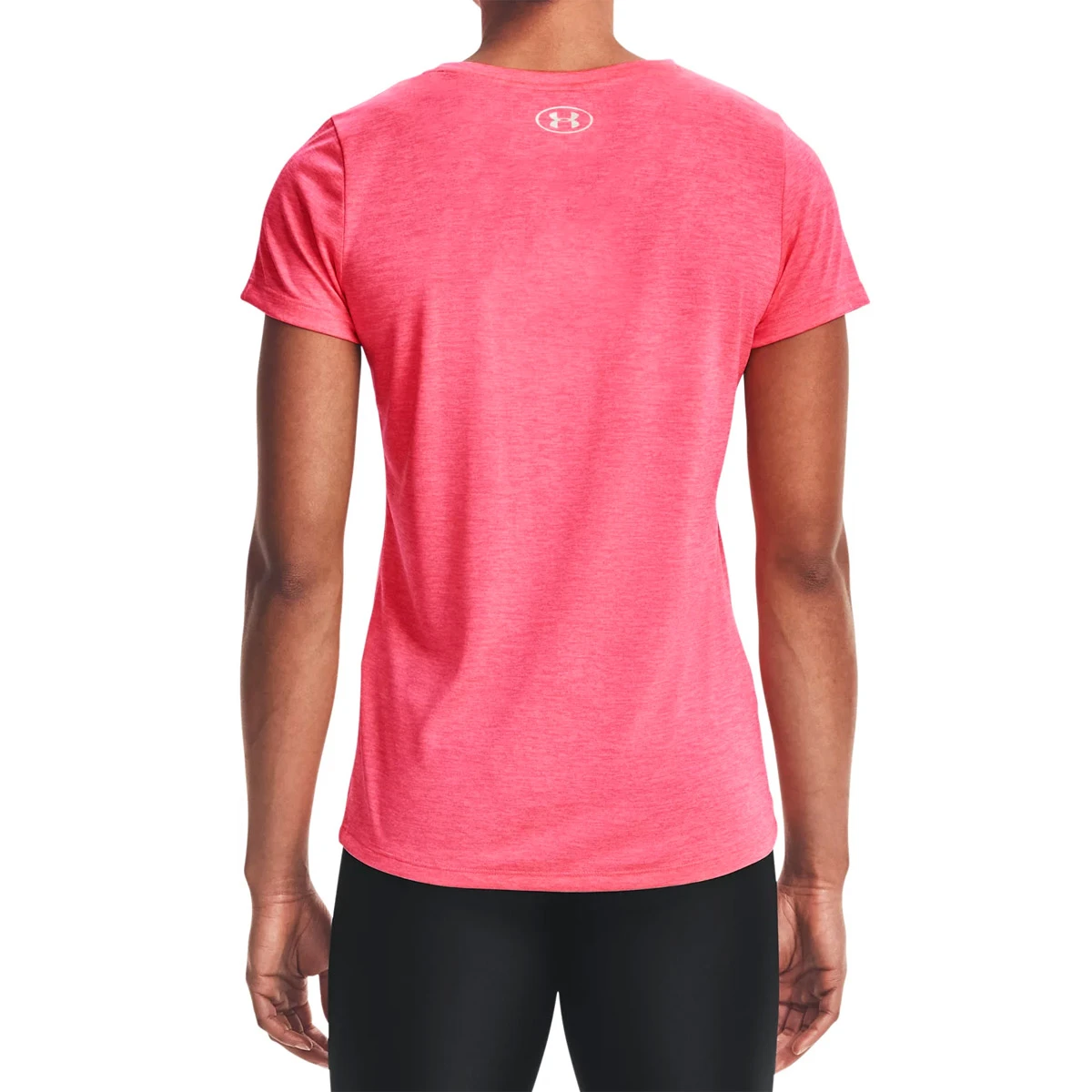 Under Armour Womens Tech Twist T-Shirt (Cerise-Pink Lemonade-Metallic Silver) 2 Under Armour Womens Tech Twist T-Shirt (Cerise-Pink Lemonade-Metallic Silver) - Image 2