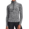 Under Armour Womens Tech 1/2 Zip - Twist (Black-Black-Metallic Silver)