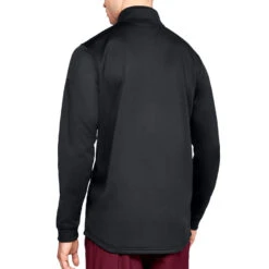 Under Armour Fleece 1/2 Zip Mens Top (Black-Black) -Sports Apparel Store Und 1320745 001 2