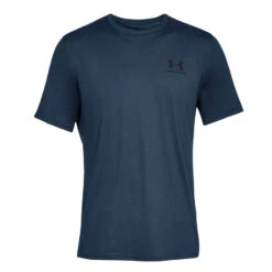Under Armour Sportstyle Left Chest Logo Mens T-Shirt (Academy-Black) -Sports Apparel Store Und 1326799 408 1