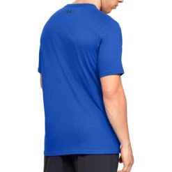 Under Armour Sportstyle Left Chest Logo Mens T-Shirt (Versa Blue) -Sports Apparel Store Und 1326799 486 2