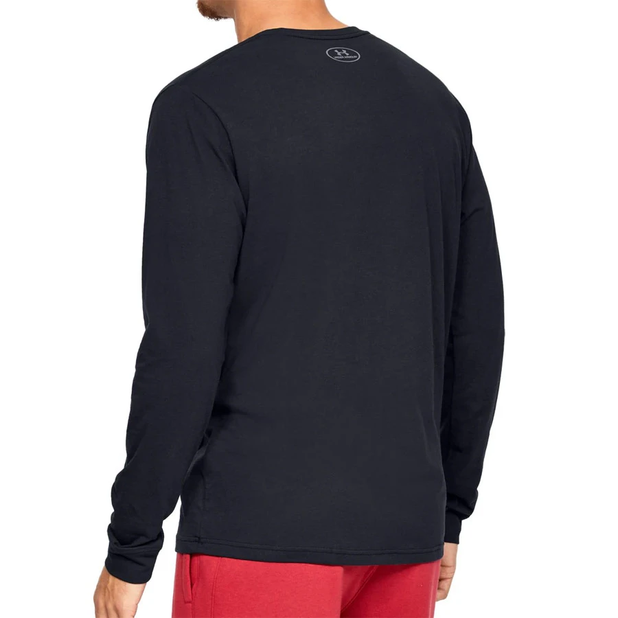 Under Armour Sportstyle Left Chest Logo Long Sleeve Mens Top (Black-Black) 2 Under Armour Sportstyle Left Chest Logo Long Sleeve Mens Top (Black-Black) - Image 2