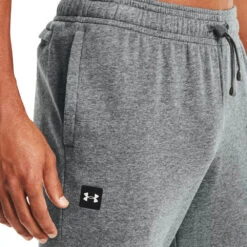 Under Armour Rival Fleece Mens Jogger (Pitch Gray-Light Heather-Onyx White) -Sports Apparel Store Und 1357128 012 3