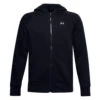 Under Armour Junior UA Rival Fleece Full Zip Hoodie (Black-Onyx White)