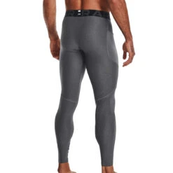 Under Armour Mens HG Leggings (Carbon Heather-Black) -Sports Apparel Store Und 1361586 090 2