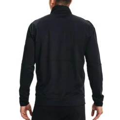 Under Armour Pique Track Jacket (Black-Black) -Sports Apparel Store Und 1366202 001 2
