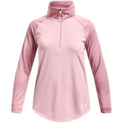 Under Armour UA Tech Graphic Girls Half Zip (Prime Pink-Bauhaus Blue-White)