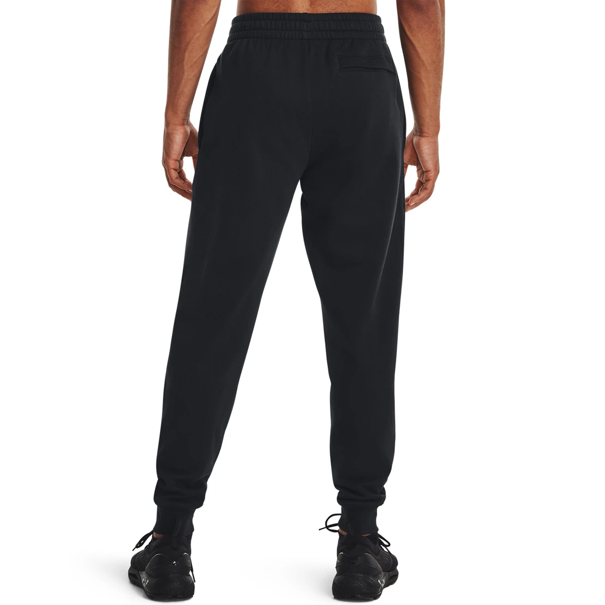 Under Armour Mens Rival Fleece Joggers (Black-White) 2 Under Armour Mens Rival Fleece Joggers (Black-White) - Image 2