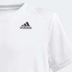 Adidas Club 3 Stripe Boys Tee (White-Black) -Sports Apparel Store adi GK8180 3