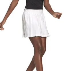 Adidas Club Pleat Womens Skirt (White-Grey Two)