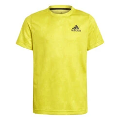 Adidas AO Boys Tee (Acid Yellow-Wild Pine-White)