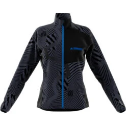 Adidas Terrex Womens Trail Running Wind Jacket (Shadow Navy-Black)