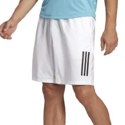 Adidas Club 3 Stripe Mens 9 Inch Shorts (White) -Sports Apparel Store adi HS3251 9 2