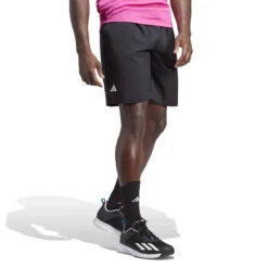 Adidas Club 3 Stripe Mens 9 Inch Shorts (Black)