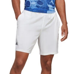 Adidas Club Mens Stretch Woven Shorts (White) -Sports Apparel Store adi HS3283 2