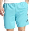 Adidas Club 3 Stripe Mens 7 Inch Shorts (Lucid Cyan)