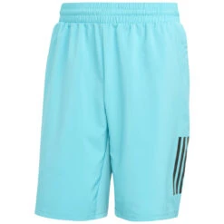 Adidas Club 3 Stripe Mens 7 Inch Shorts (Lucid Cyan) -Sports Apparel Store adi IA9573 7INCH 2