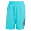 Adidas Club 3 Stripe Mens 9 Inch Shorts (Lucid Cyan)