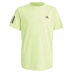 Adidas Club 3 Stripe Boys Tee (Pulse Lime)