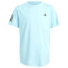 Adidas Club 3 Stripe Boys Tee (Light Aqua)